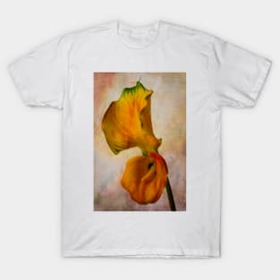 Yellow Calla Lily With Leaf T-Shirt